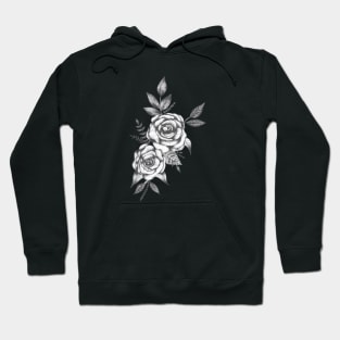 Dot work roses black ver. Hoodie